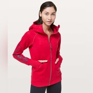 lululemon athletica Red Full‑Zip Hooded Utility Jacket